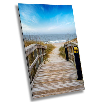 Trail to Paradise: Wooden Pathway to the Beach Florida Seascape Photography Amelia Island Canvas Print Wall Art