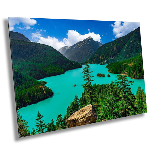 Untamed Wilderness: Diablo Lake North Cascades National Park Photography Nature Canvas Wall Art Print