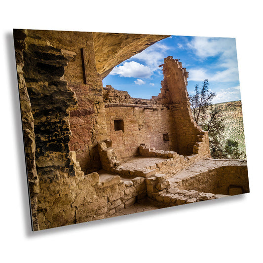 Up Close with History: Balcony House, Mesa Verde National Park Wall Art Colorado Iconic Metal Canvas Print