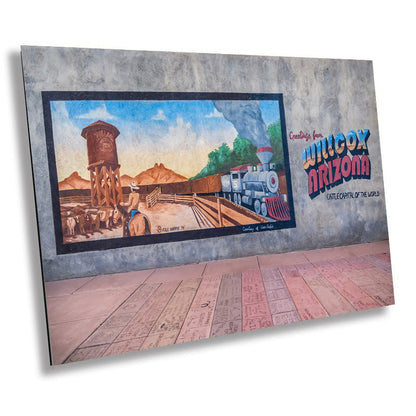 Willcox Welcome Wall: Arizona Cattle Capital Wall Art Willcox AZ Metal Canvas Print Western Photography