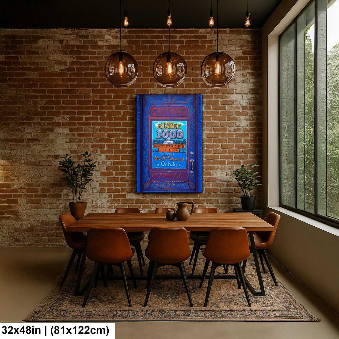 Bisbee Arizona 1000 Mural Door Photography Print, Great Stair Climb Wall Art