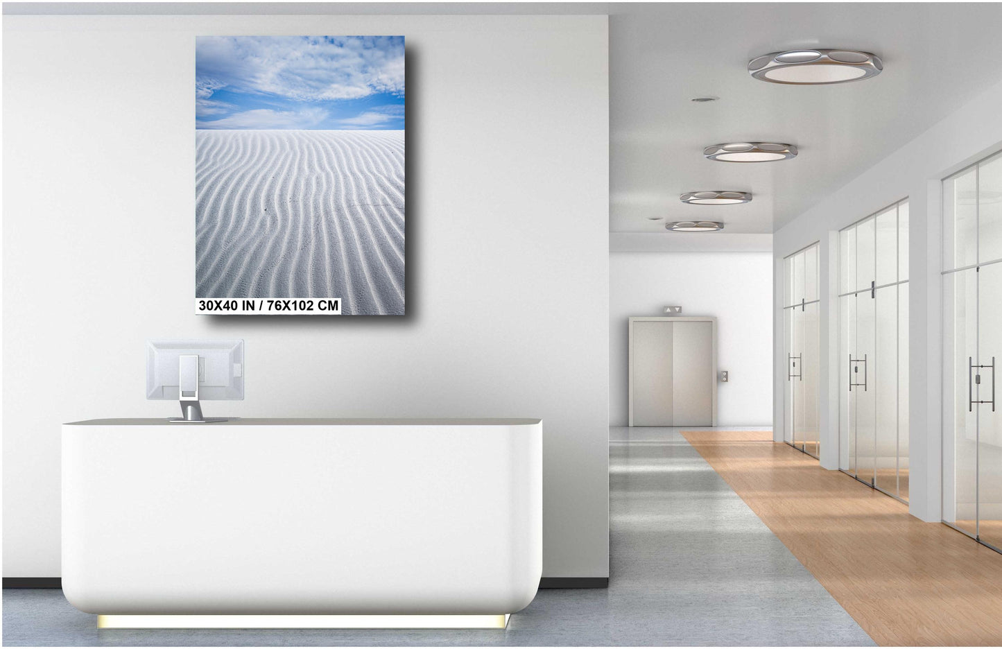 White Sands Beauty: Capturing the Horizon of White Sands National Park Wall Art Print New Mexico Sand Dunes Aluminum/Acrylic/Metal/Canvas