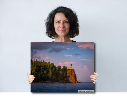Split Rock Lighthouse at Sunset on Minnesota's North Shore Lake Superior Print Wall Art Nautical Photography Aluminum/Acrylic/Metal/Canvas