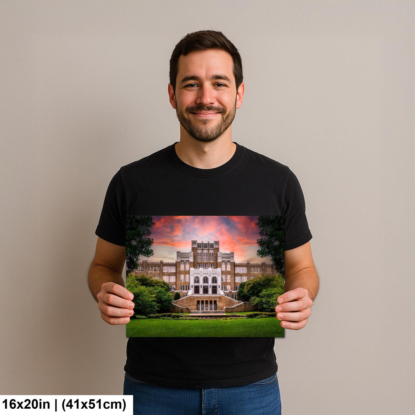 Little Rock Central High School at Sunset Arkansas Photography Print Historic Wall Art