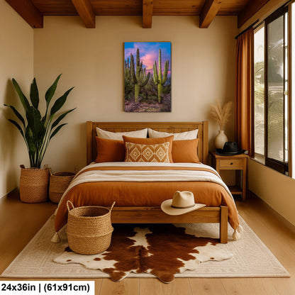 Towering Saguaros at Sunset, Catalina State Park Arizona Photography Print, Desert Landscape Wall Art