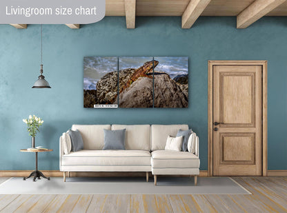 Key West Iguana on Coastal Rocks Fine Art Photography Print, Florida Wildlife Photo, Ocean Shore Nature Decor Reptile Wall Art Metal Canvas