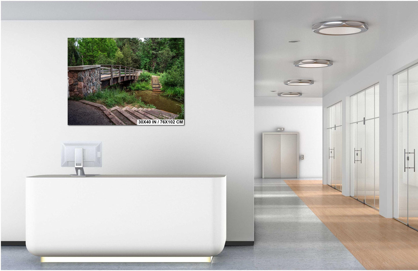 Mississippi Headwaters Wooden Footbridge Lake Itasca State Park Minnesota Photo Print, Forest River Source Nature Wall Art Decor Travel Gift