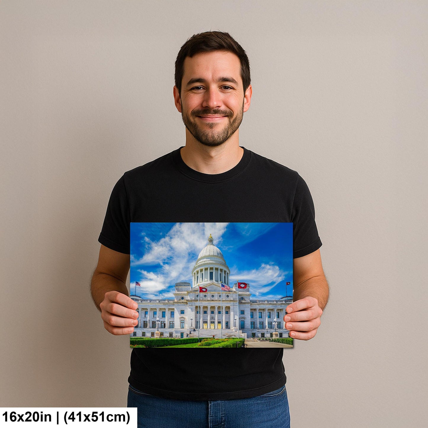 Domed Arkansas State Capitol Building Little Rock Arkansas Photography Print Wall Art
