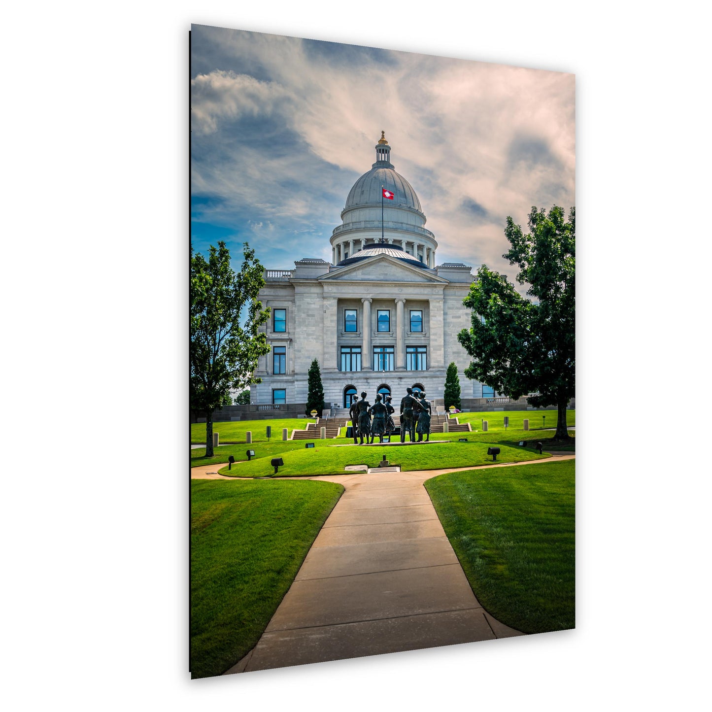 Domed Arkansas State Capitol Grounds Little Rock Arkansas Photography Wall Art Print
