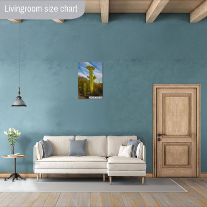 All Hail King Cacti! Giant Saguaro Cactus Tucson Mountain Park Arizona Wall Art Print Arizona Desert  Southwestern Aluminum/Metal/Canvas