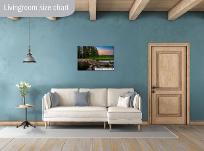 Itasca State Park Minnesota Headwaters of the Mississippi River Photo Print, Sunset Lake Forest Nature Wall Art Metal Canvas Photography