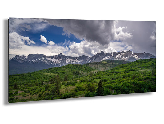 Alpine Rising Beyond the Green: San Juan Mountains Wall Art Print, Southwestern Colorado and Northwestern New Mexico Metal Canvas Home Decor