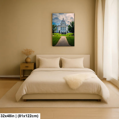 Domed Arkansas State Capitol Grounds Little Rock Arkansas Photography Wall Art Print