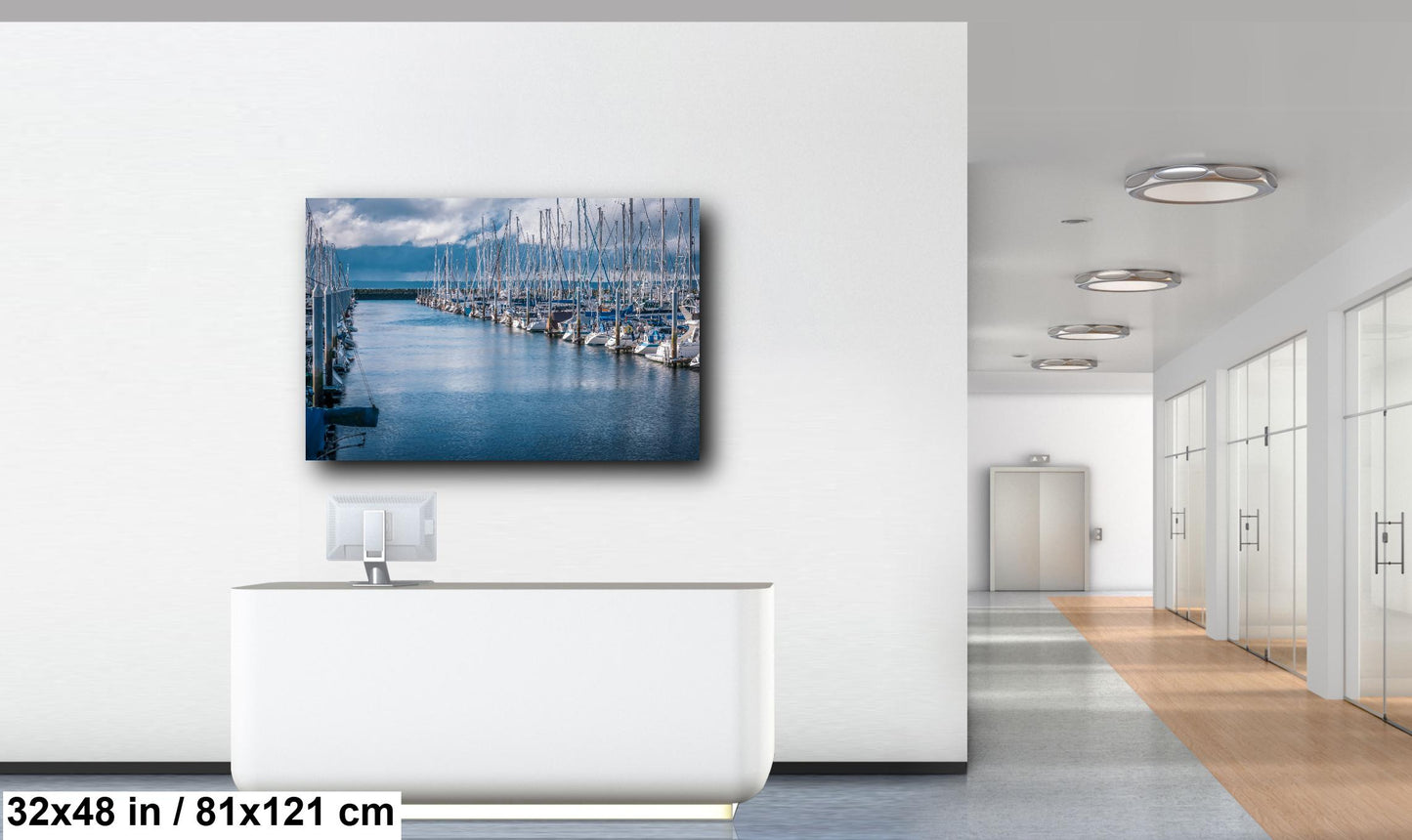 Chilly Morning at Shilshole Bay Marina Ballard Puget Sound Print Wall Art Seattle Washington Metal Canvas Nautical Photography Travel Gift