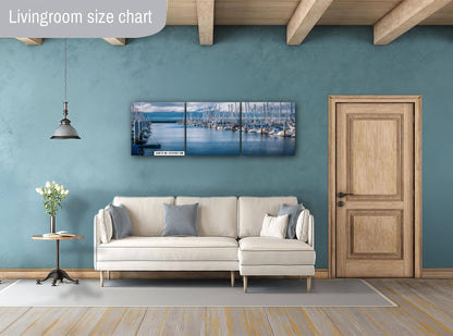 Chilly Morning at Shilshole Bay Marina Ballard Puget Sound Print Wall Art Seattle Washington Metal Canvas Nautical Photography Travel Gift