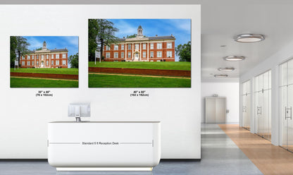 Silsby Hall, Talladega College Alabama, Photography Print, Historic Red Brick Academic Architecture, Classical Columns Campus Wall Art Décor