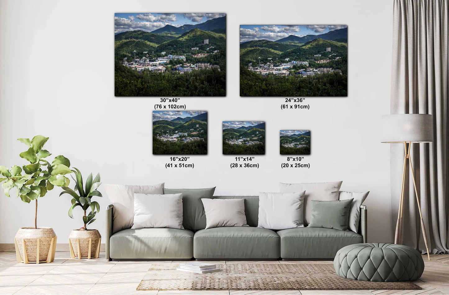 Gatlinburg TN Scenic Mountain Overlook Photography Print Canvas Metal Aluminum Wall Art Landscape Home Office Decor