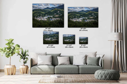Gatlinburg TN Scenic Mountain Overlook Photography Print Canvas Metal Aluminum Wall Art Landscape Home Office Decor