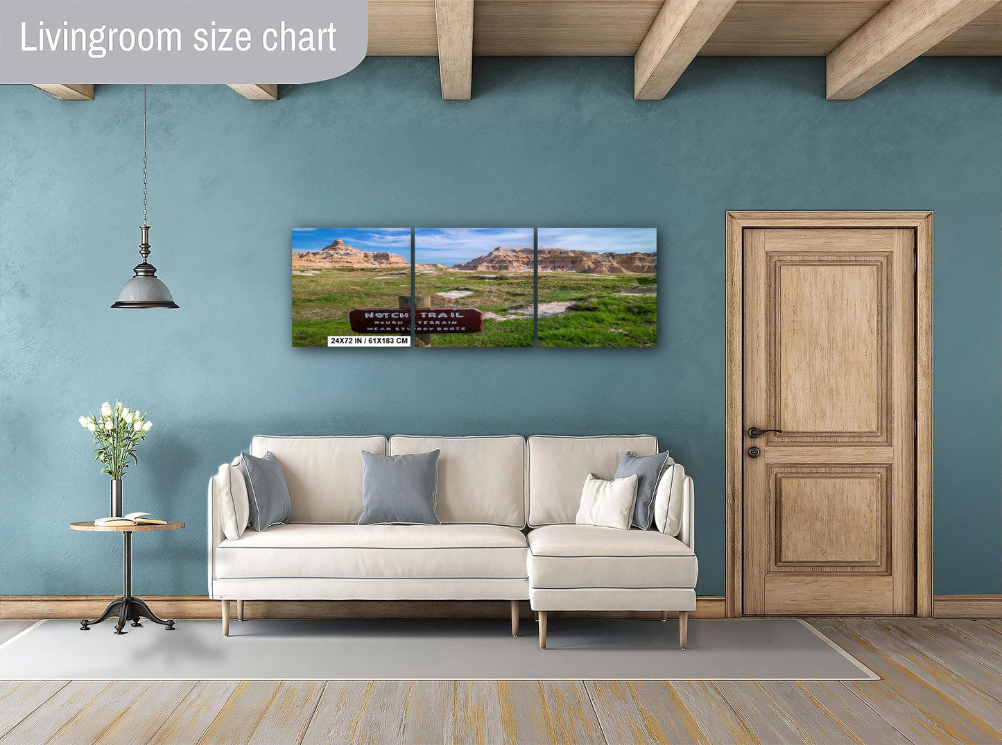 Badlands National Park Photography Print: Notch Trail Sign, South Dakota Wall Art