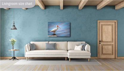 The Happy Ibis: American White Ibis Bird in Bradenton Florida Print Wall Art Bird Seascape Photography Aluminum/Acrylic/Metal/Canvas