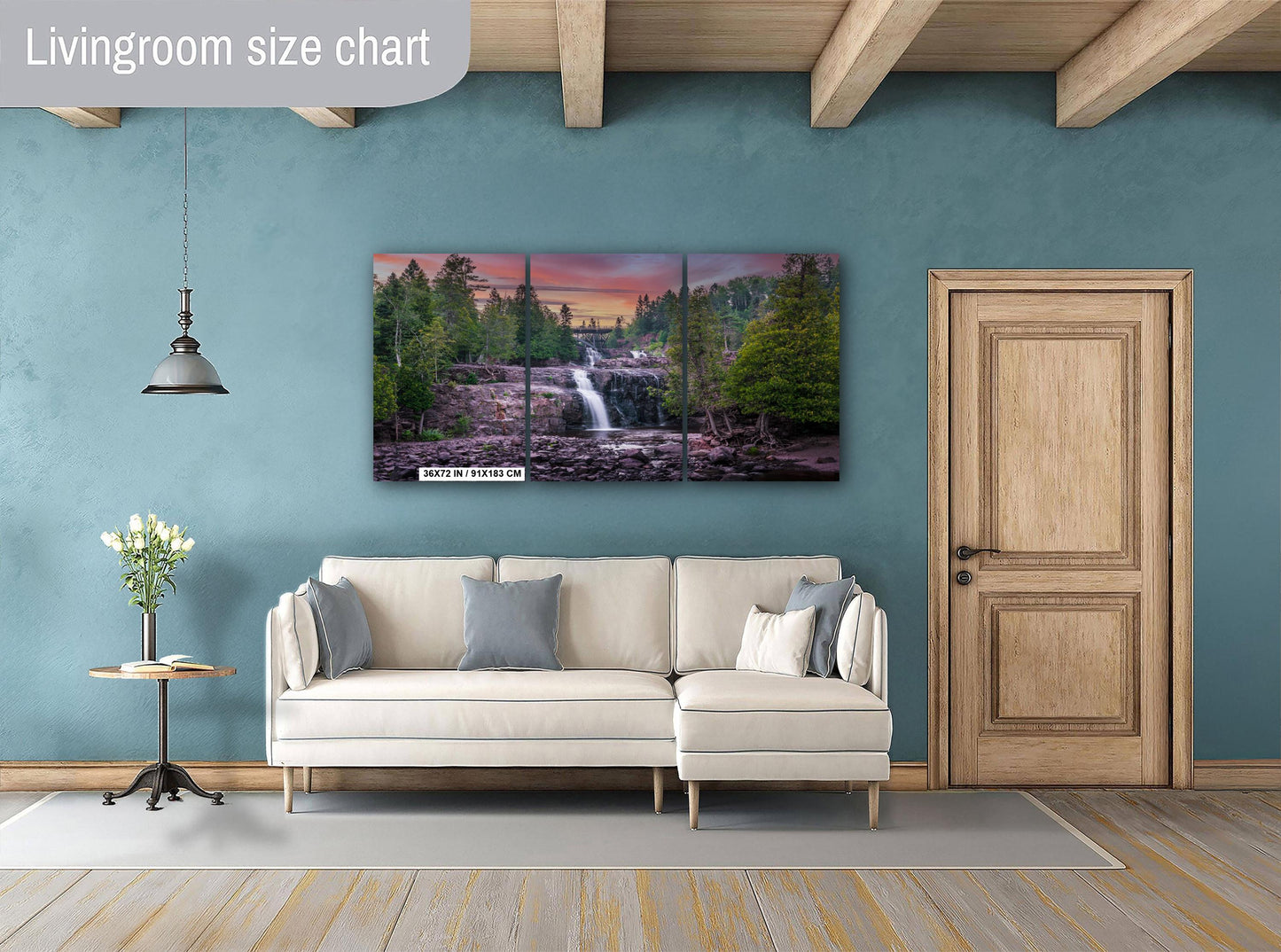 Gooseberry Falls Sunset Lower Cascades Minnesota State Park North Shore Photo Print, Waterfall Nature Wall Art Decor Aluminum/Metal/Canvas