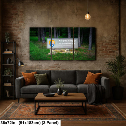 Gulpha Gorge Sign at Hot Springs National Park Arkansas Photography Wall Art Print