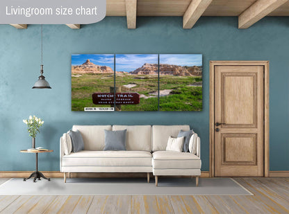 Badlands National Park Photography Print: Notch Trail Sign, South Dakota Wall Art