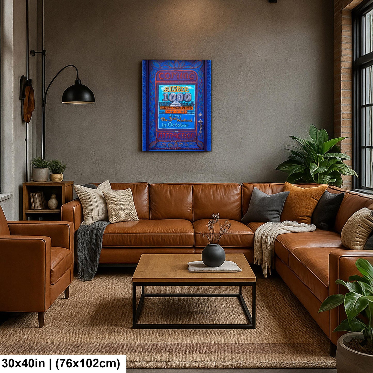 Bisbee Arizona 1000 Mural Door Photography Print, Great Stair Climb Wall Art