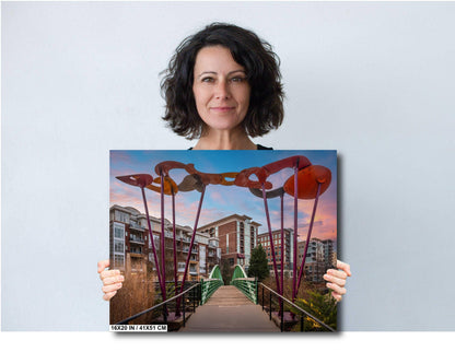 Greenville’s Liberty Pedestrian Bridge: Falls Park Greenville South Carolina Print Wall Art Photography Aluminum/Acrylic/Metal/Canvas