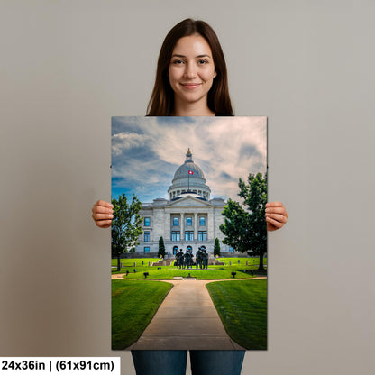 Domed Arkansas State Capitol Grounds Little Rock Arkansas Photography Wall Art Print