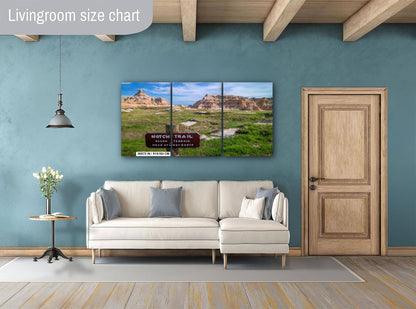 Badlands National Park Photography Print: Notch Trail Sign, South Dakota Wall Art