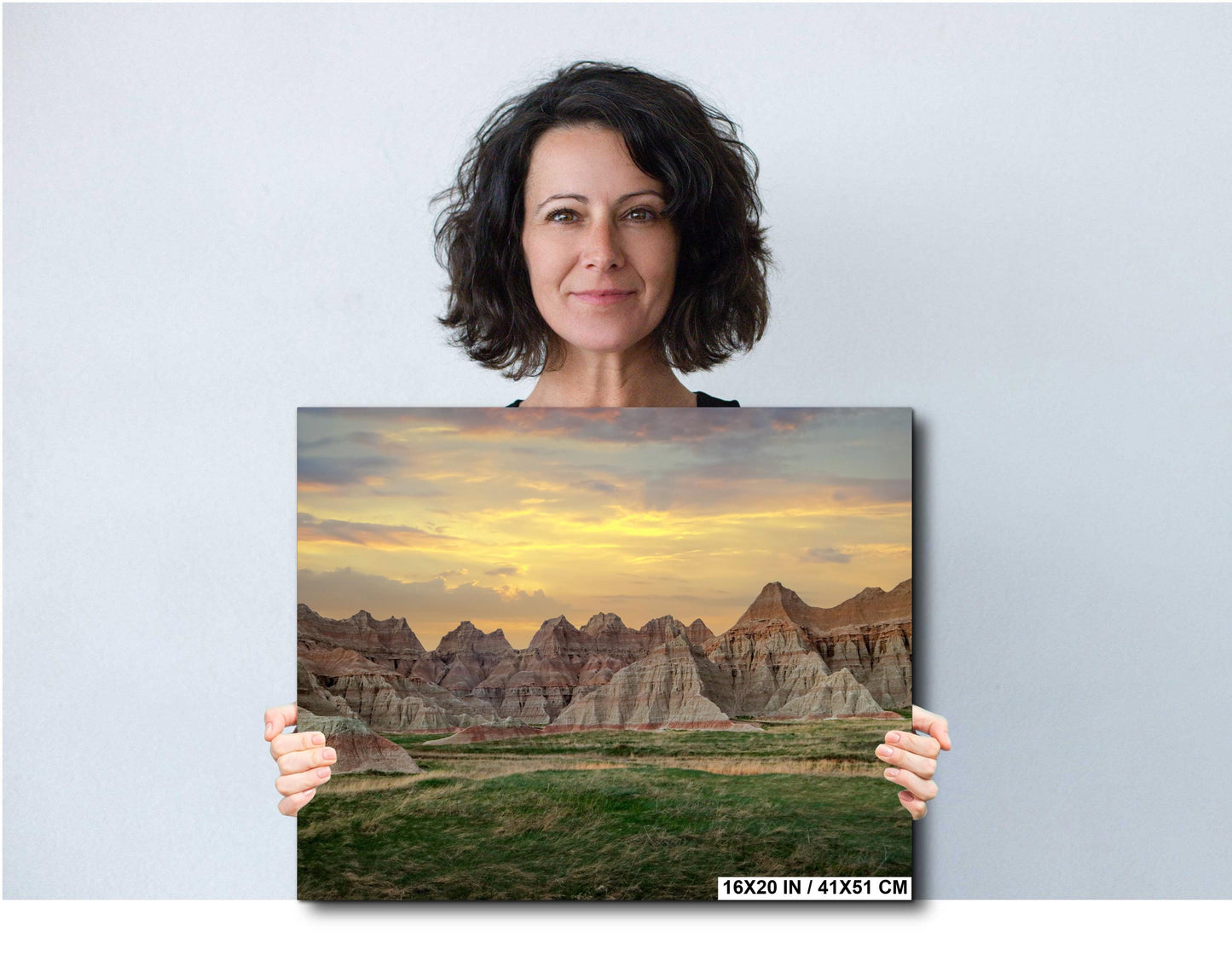 Badlands National Park Cathedral Peaks at Sunset South Dakota Photography Print