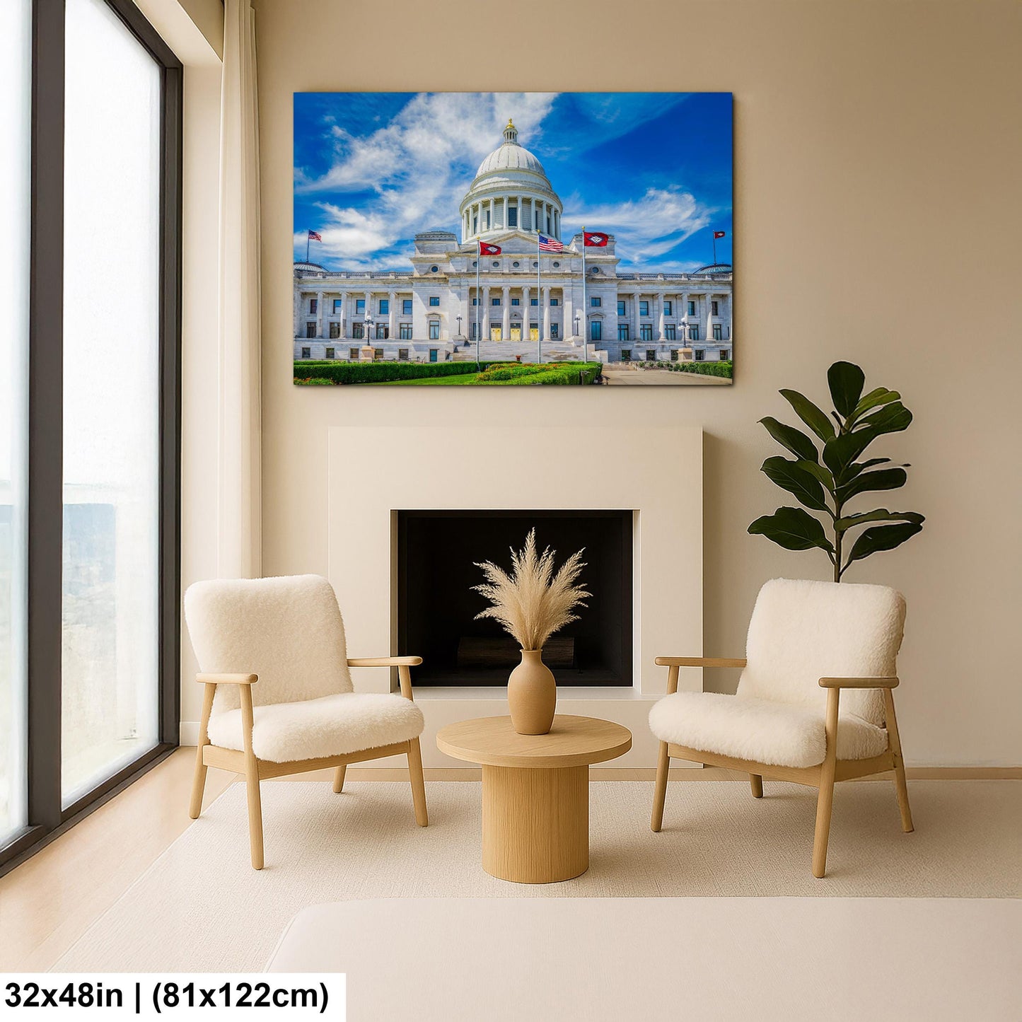 Domed Arkansas State Capitol Building Little Rock Arkansas Photography Print Wall Art