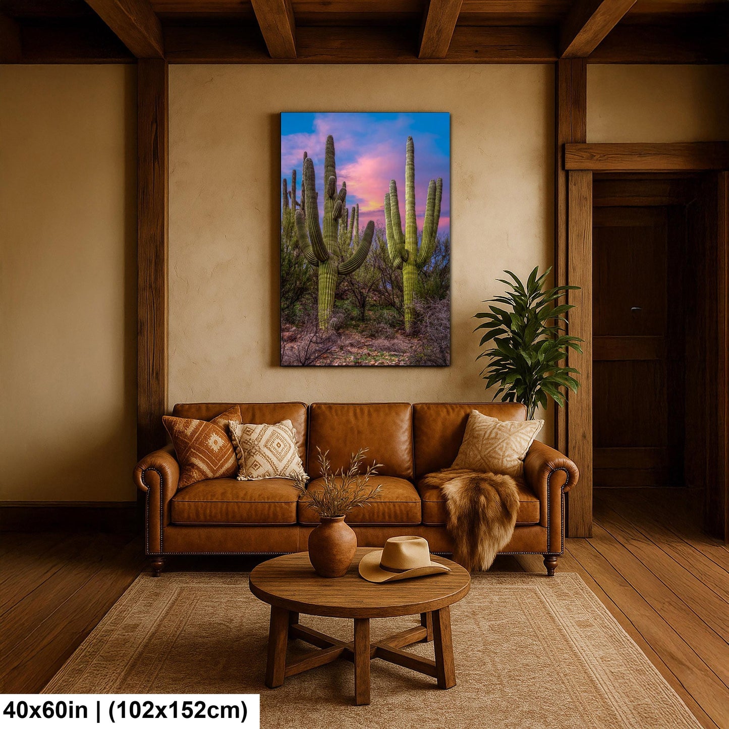 Towering Saguaros at Sunset, Catalina State Park Arizona Photography Print, Desert Landscape Wall Art