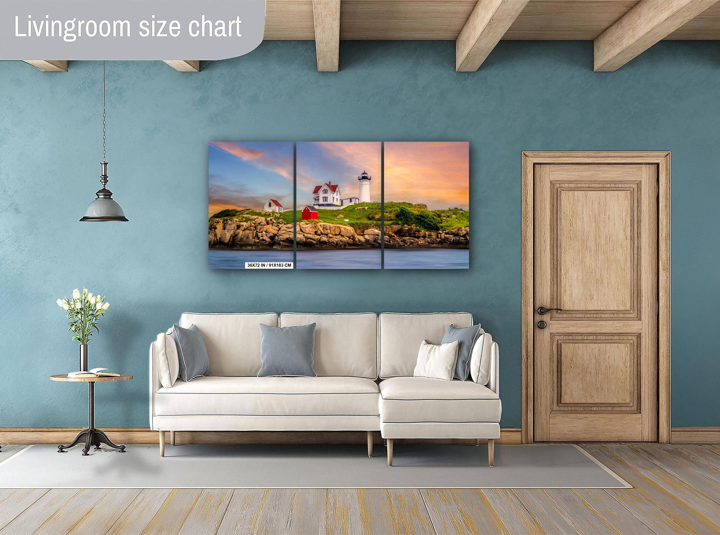 Beacon of Beauty: Nubble Lighthouse Wall Art Print Cape Neddick Light Canvas/Metal/Aluminum/Acrylic Nautical Photography Home Decor