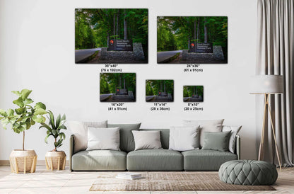 Great Smoky Mountains National Park Sign and Forest Road Photography Print, Wall Art Tennessee Landscape Decor
