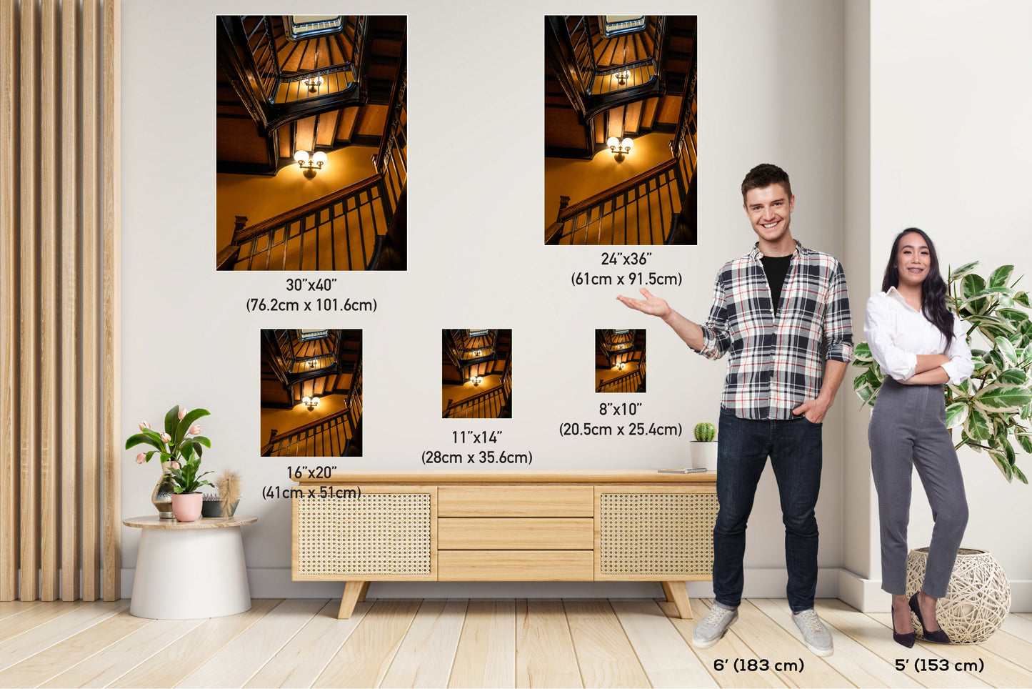 Ascending History: Stairway of Minnesota State Capitol Wall Art Photography Metal Aluminum Print Historic Portrait