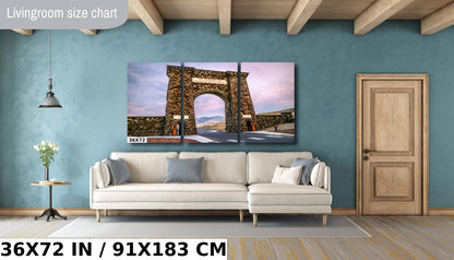 Arch of Adventure: Roosevelt Arch at Yellowstone Wall Art Montana Metal Aluminum Print Landscape Photography