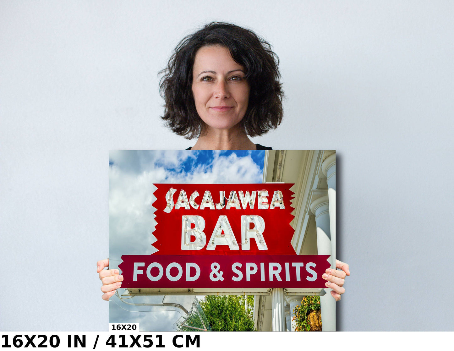 Historic Sacajawea Bar Signage: Three Forks Bozeman Montana Landmark Wall Art Photography Metal Acrylic Print