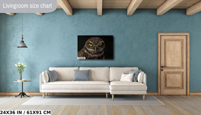 Owl Be Hiding: The Captivating Stare of a Burrowing Owl Metal Aluminum Print Bird Wall Art Photography