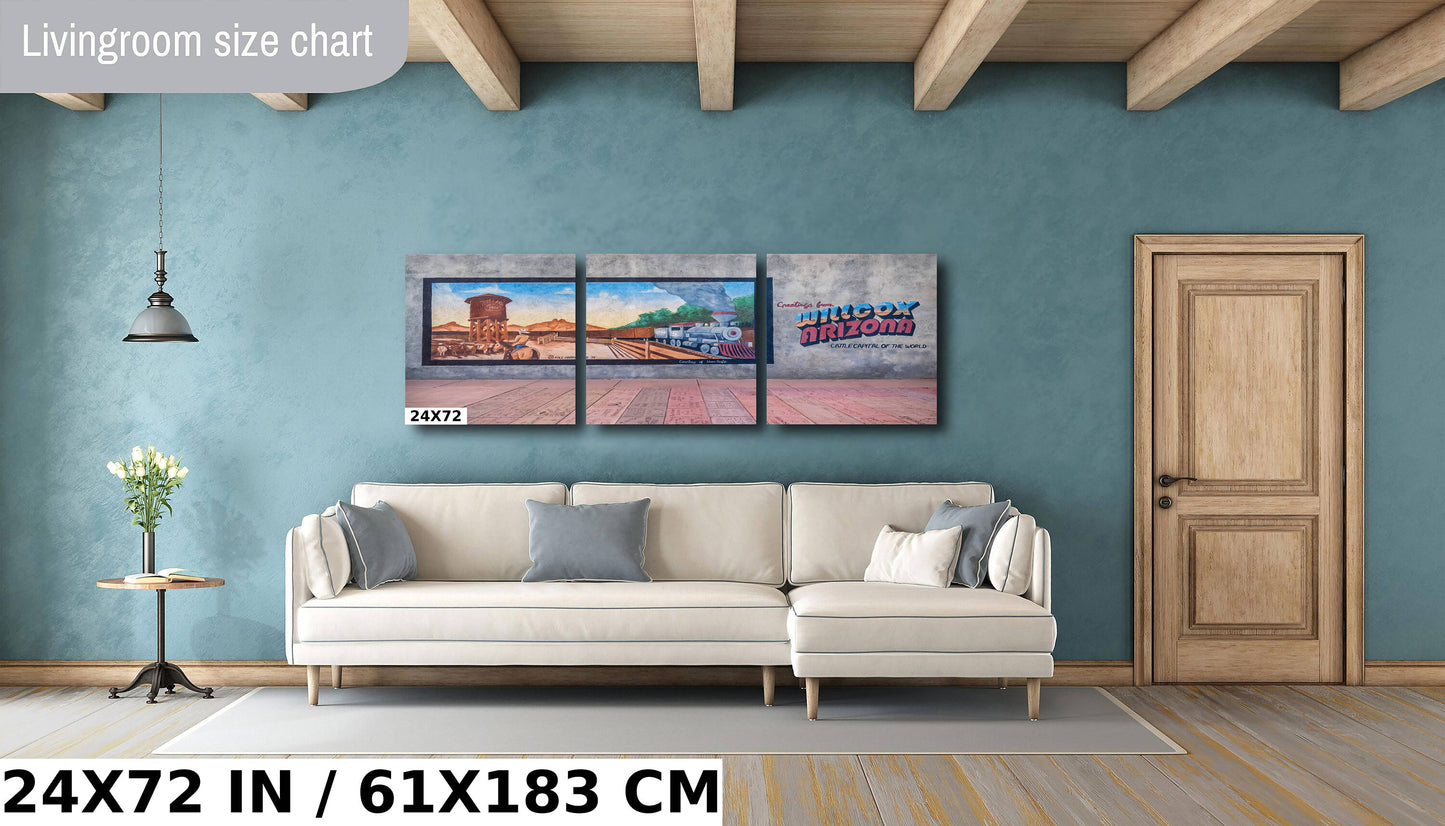 Willcox Welcome Wall: Arizona Cattle Capital Wall Art Willcox AZ Metal Canvas Print Western Photography