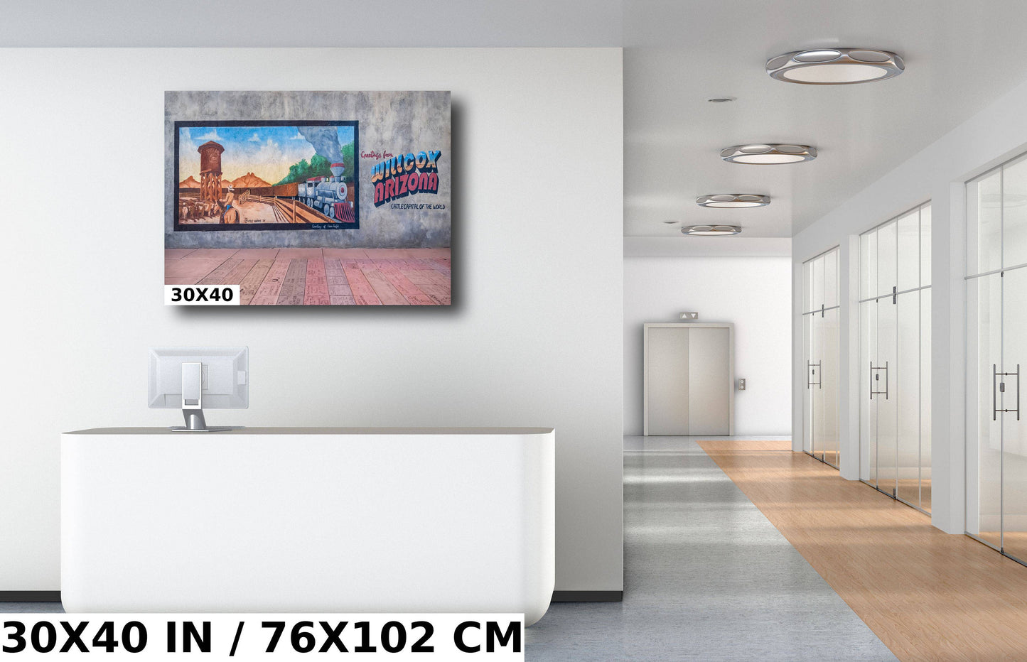 Willcox Welcome Wall: Arizona Cattle Capital Wall Art Willcox AZ Metal Canvas Print Western Photography