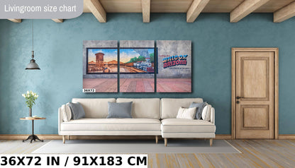 Willcox Welcome Wall: Arizona Cattle Capital Wall Art Willcox AZ Metal Canvas Print Western Photography