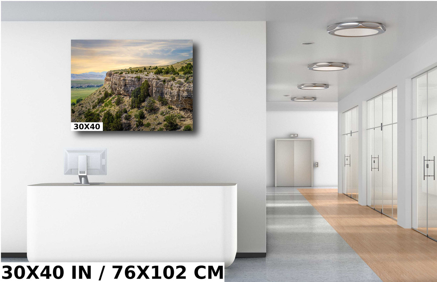 Leapin’ Buffalo Ledge: Madison Buffalo Jump Bozeman Montana State Park Wall Art Metal Canvas Print Madison River Valley Landscape