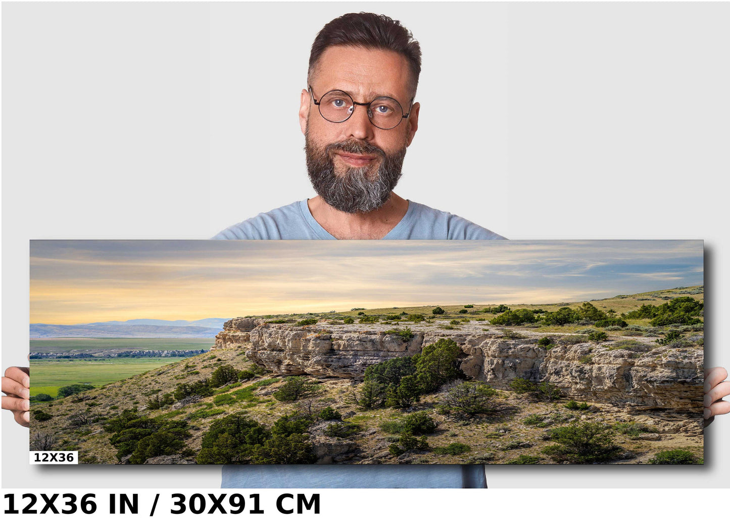 Leapin’ Buffalo Ledge: Madison Buffalo Jump Bozeman Montana State Park Wall Art Metal Canvas Print Madison River Valley Landscape