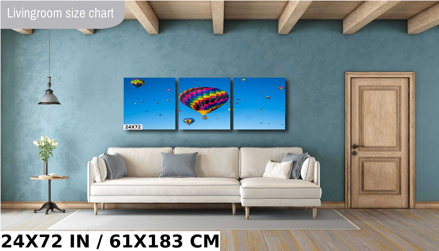 Fiesta in Flight: Hot Air Balloons Dance Above Albuquerque Balloon Festival New Mexico Wall Art Colorful Metal Aluminum Print