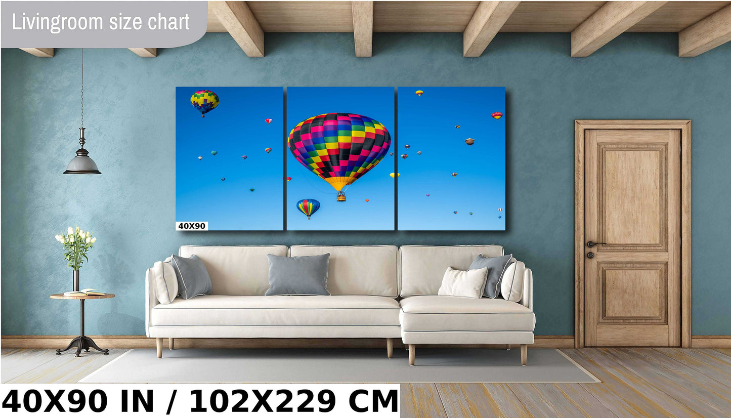 Fiesta in Flight: Hot Air Balloons Dance Above Albuquerque Balloon Festival New Mexico Wall Art Colorful Metal Aluminum Print