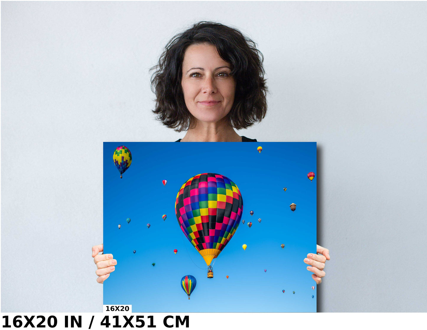 Fiesta in Flight: Hot Air Balloons Dance Above Albuquerque Balloon Festival New Mexico Wall Art Colorful Metal Aluminum Print