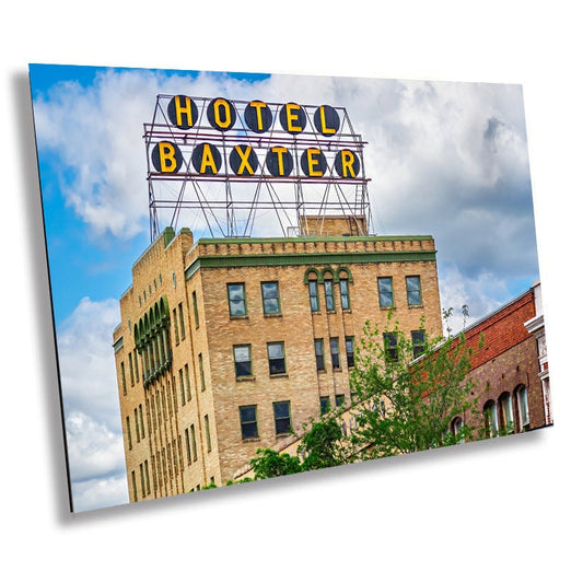 Bozeman’s Historic Hotel Baxter: Bozeman Montana Wall Art The Baxter Hotel Sign Metal Aluminum Print