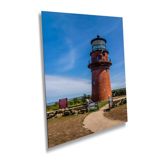 Majestic Maritime: Gay Head Light in Aquinnah, Massachusetts Lighthouse Wall Art Metal Aluminum Print